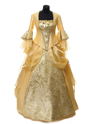 Платье "Рококо" XVIII век Желтый