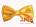 Галстук-бабочка однотонный Желтый