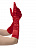 Перчатки женские атласные до локтя Красный