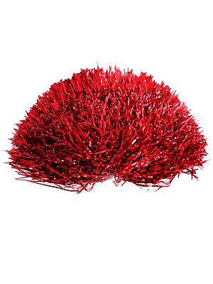 Помпон металлик красный (100 гр) Красный