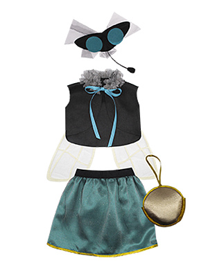 Карнавальный костюм Муха Цокотуха (платье с крыльями, ободок с усиками) р-р 110-56