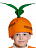 Шапочка детская "Морковка" Оранжевый-Зеленый