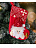 Мягкая подвеска "Носок - Дед Мороз и звезда" Красный