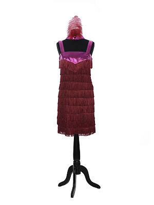 Платье "Кабаре" Малиновый-Бордовый
