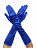 Перчатки атласные, до локтя, размер 6-8, длина 38 см. Синий